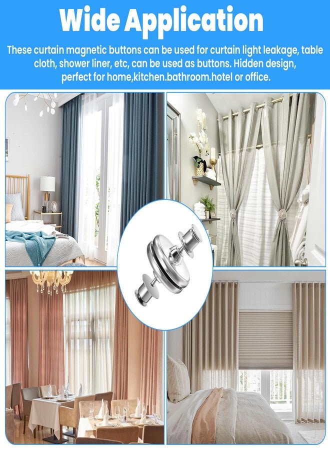 ADLABLD 40Pairs Curtain Magnets, Curtain Magnets Closure Magnetic Curtains Clips Prevent Light Leaking, Keep Curtains Closed for Home Bedroom Bathroom Office Draperies - Image 3